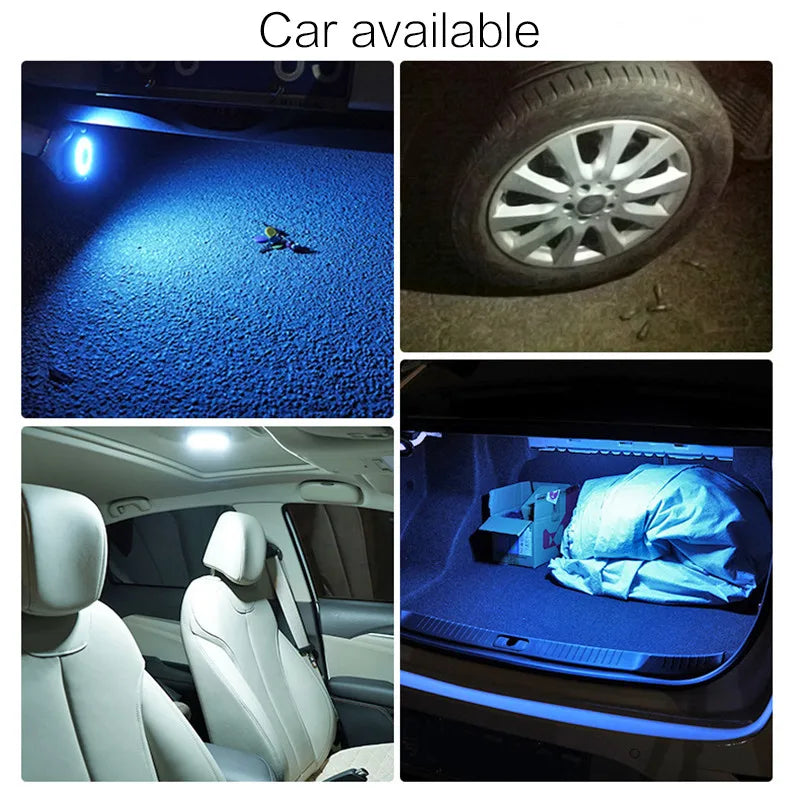 Led toque luz sem fio iluminação interior do carro auto telhado lâmpada de leitura para porta pé tronco caixa armazenamento carregamento usb