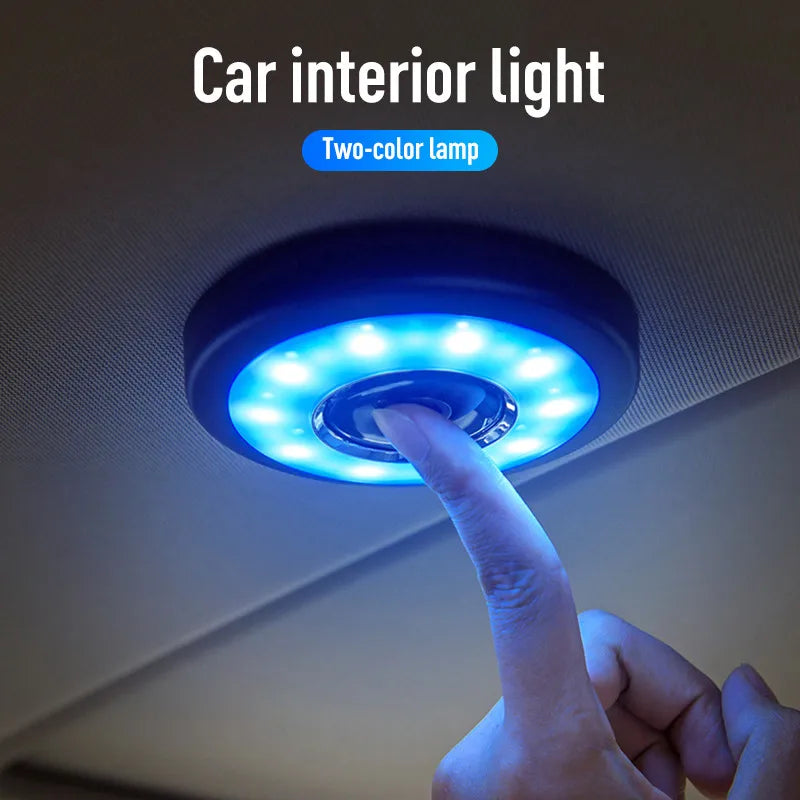 Led toque luz sem fio iluminação interior do carro auto telhado lâmpada de leitura para porta pé tronco caixa armazenamento carregamento usb