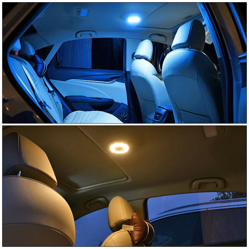 Led toque luz sem fio iluminação interior do carro auto telhado lâmpada de leitura para porta pé tronco caixa armazenamento carregamento usb
