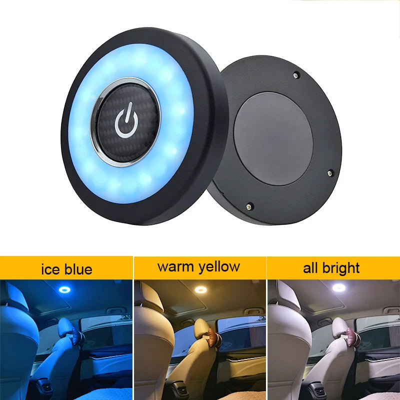 Led toque luz sem fio iluminação interior do carro auto telhado lâmpada de leitura para porta pé tronco caixa armazenamento carregamento usb
