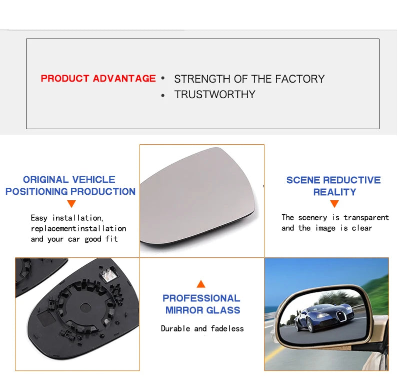 Carro convexo aquecido espelho de vidro com ponto cego para hyundai tucson 2015 2016 2017 2018 2019 2020