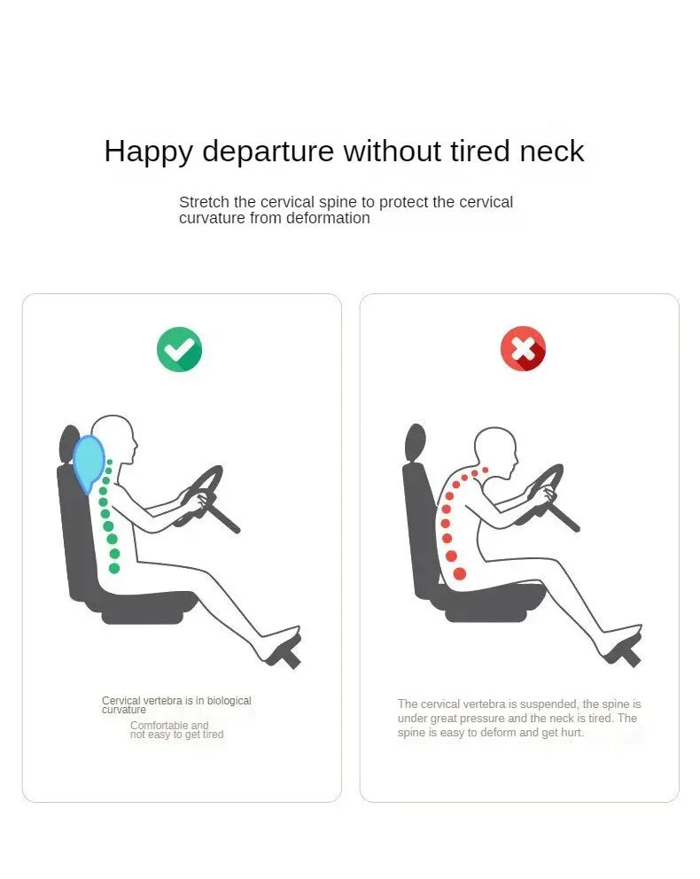 Travesseiro de encosto de cabeça de carro de malha respirável, suporte lateral universal, almofada de pescoço com capa de couro pu para alívio da dor na cabeça, conforto da unidade