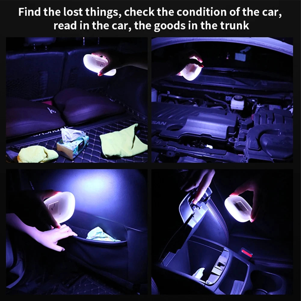 Carro led luzes de toque sem fio luz interior magnética luz da porta automática telhado lâmpada leitura usb recarregável 5v