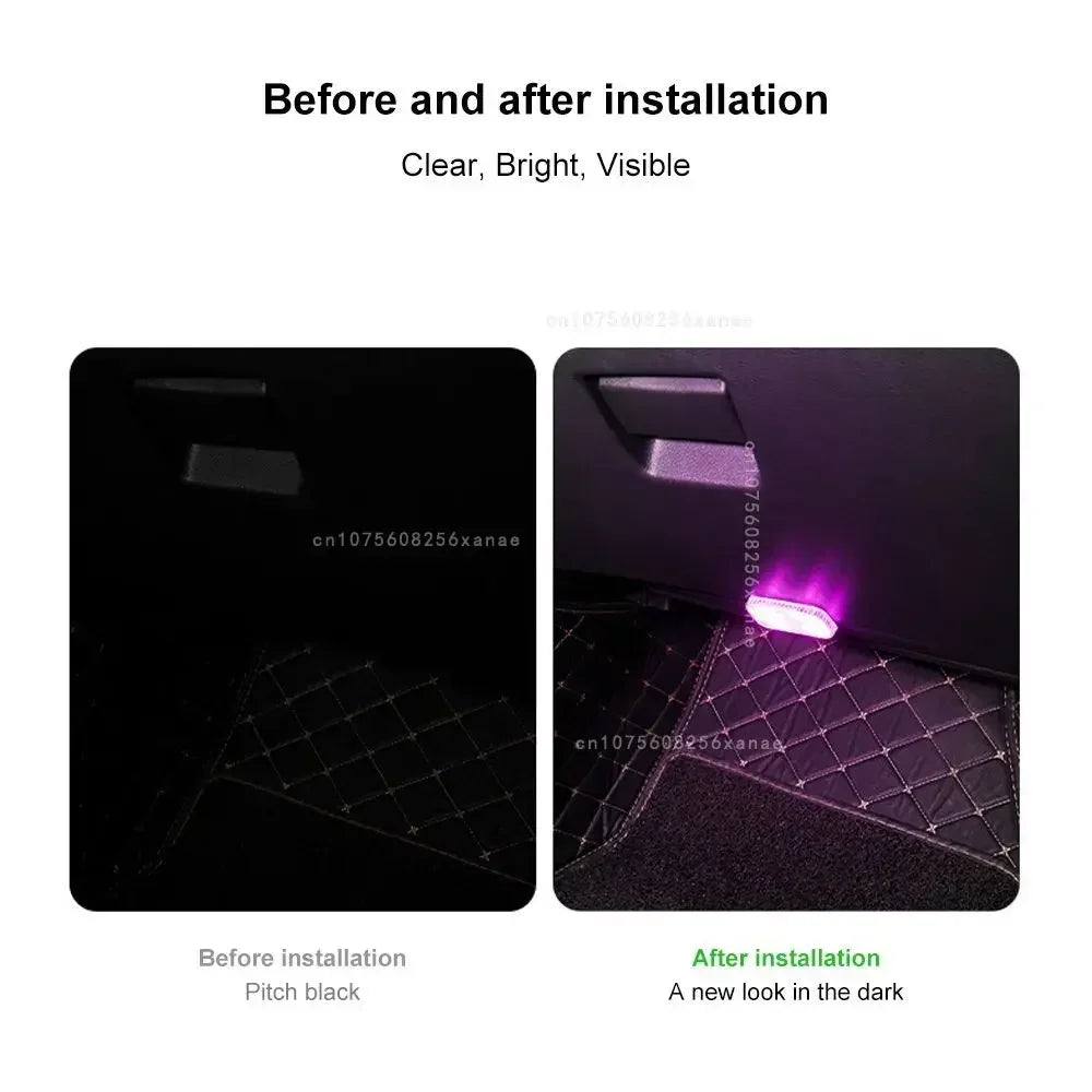 Sensor de toque do carro led luz ambiente interior do carro lâmpada leitura teto sem fio usb recarregável atmosfera luz