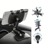Suporte de telefone universal pour tableau de bord de voiture 360 °     Suporte de voiture para Smartphone giratório, para iPhone,