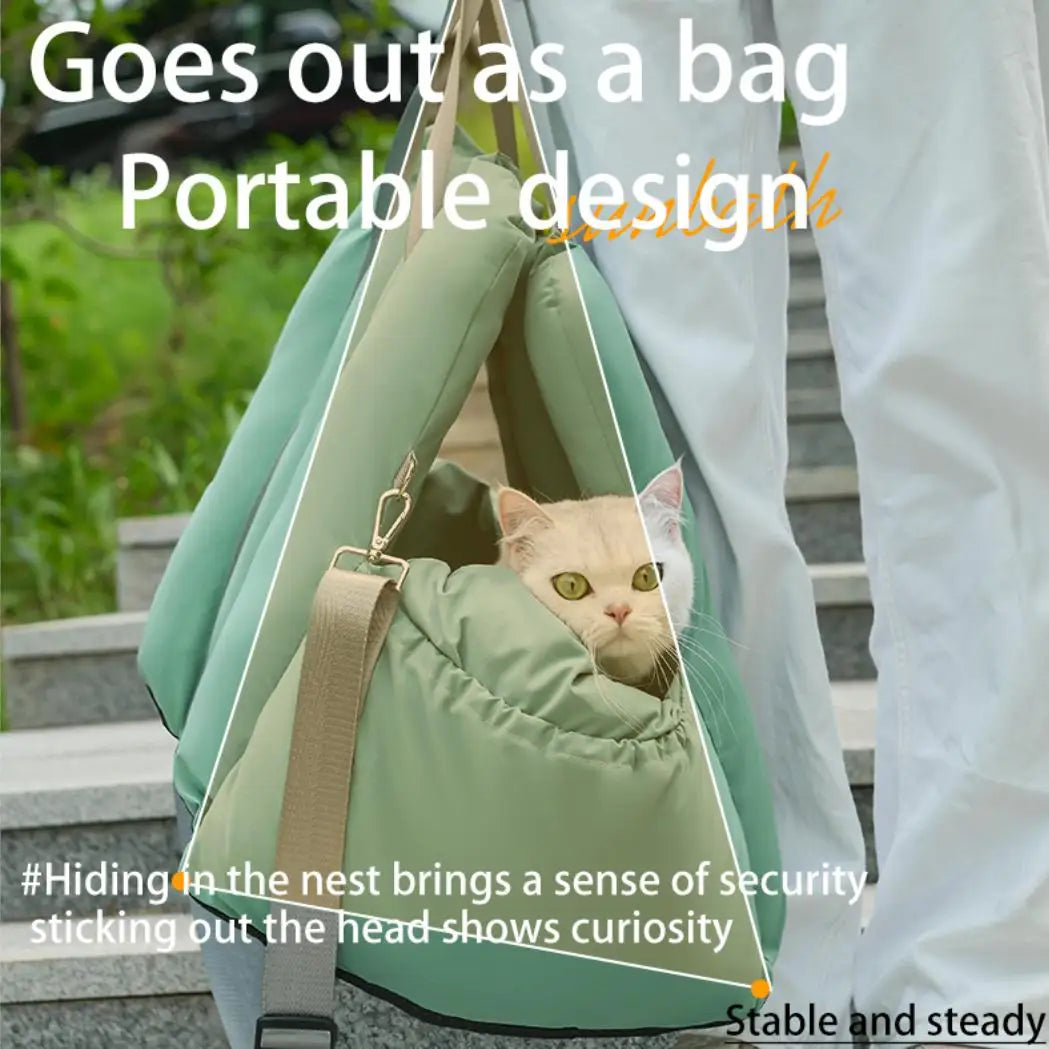 2 em 1 viagem para animais de estimação com assento de carro para cachorro segurança de carro para filhote de cachorro gato-bolsas de viagem portáteis para gatos, portadores e bolsas duráveis para gatos