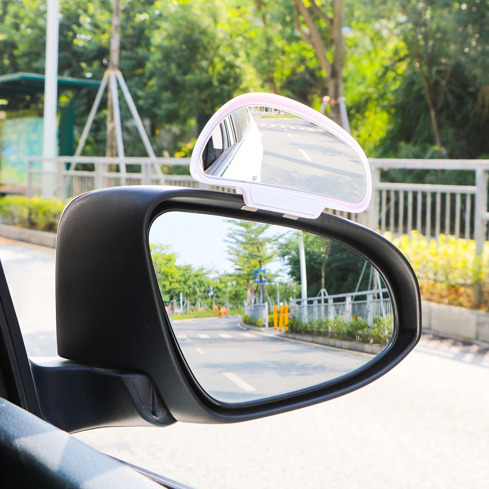 Espelho retrovisor convexo para ponto cego de carro, ângulo amplo ajustável, espelho auxiliar para carro, ponto cego lateral do veículo