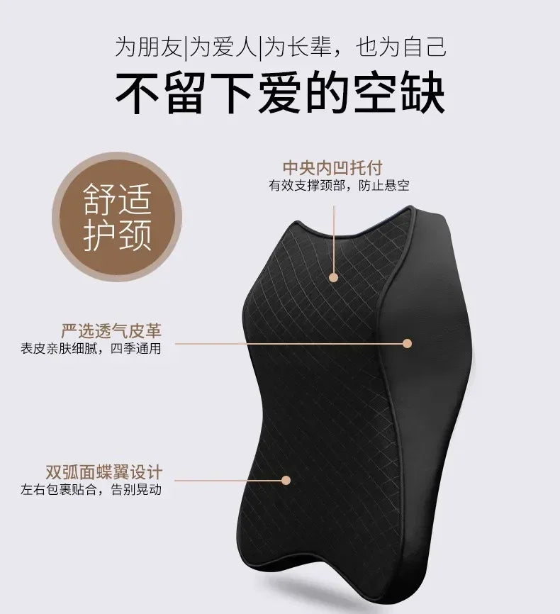 Almofada de assento de encosto de cabeça de carro respirável travesseiro de espuma de memória apoio de cabeça descanso de pescoço para carros travesseiros de viagem encosto de espuma de memória 3d