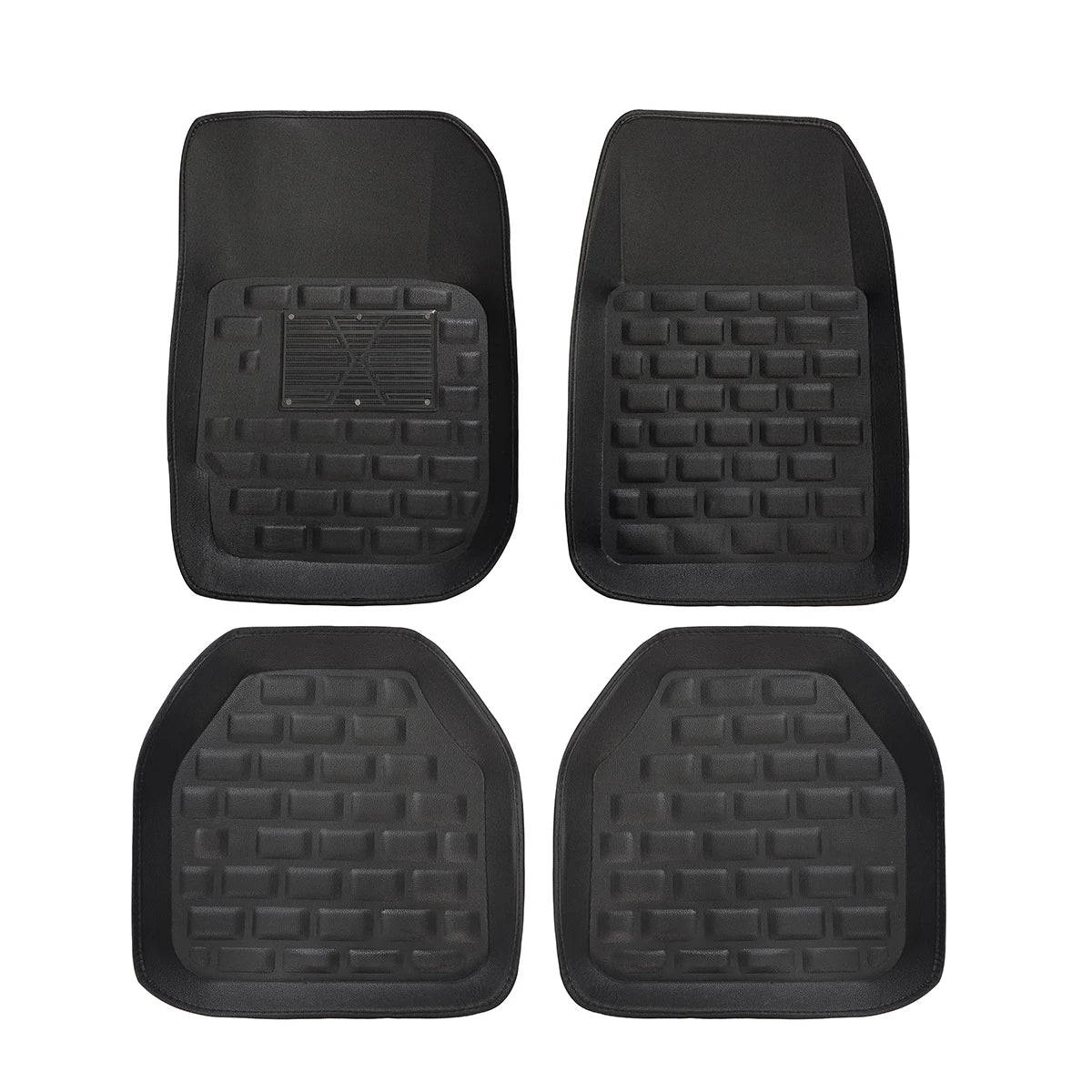 4 pçs universal preto auto tapetes pé carpetes estilo do carro para espanador premium conjunto completo tapete acessórios do carro