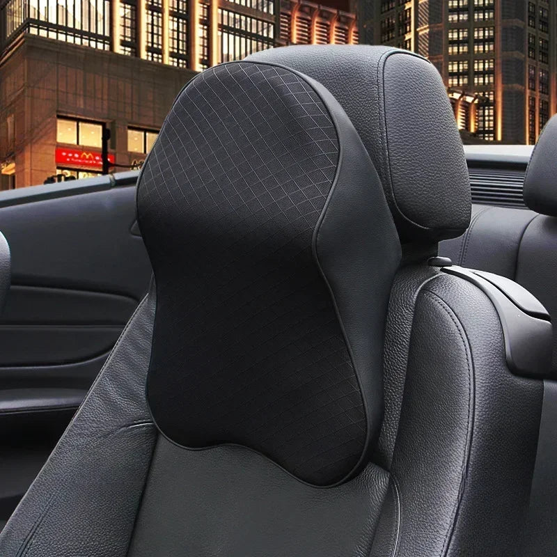 Almofada de assento de encosto de cabeça de carro respirável travesseiro de espuma de memória apoio de cabeça descanso de pescoço para carros travesseiros de viagem encosto de espuma de memória 3d