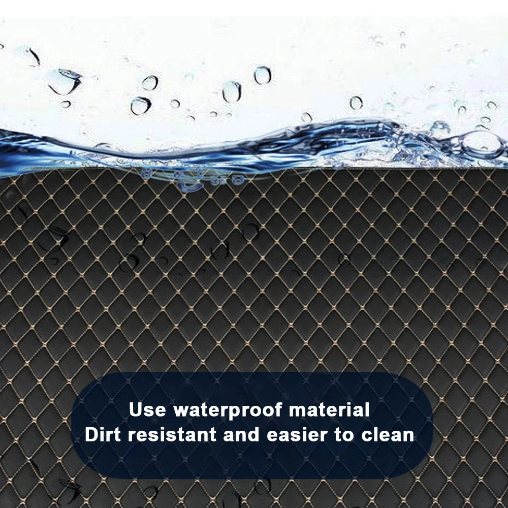 4 pçs universal de couro tapetes do carro 5 lugares antiderrapante forros acessórios interiores capa de tapete do carro