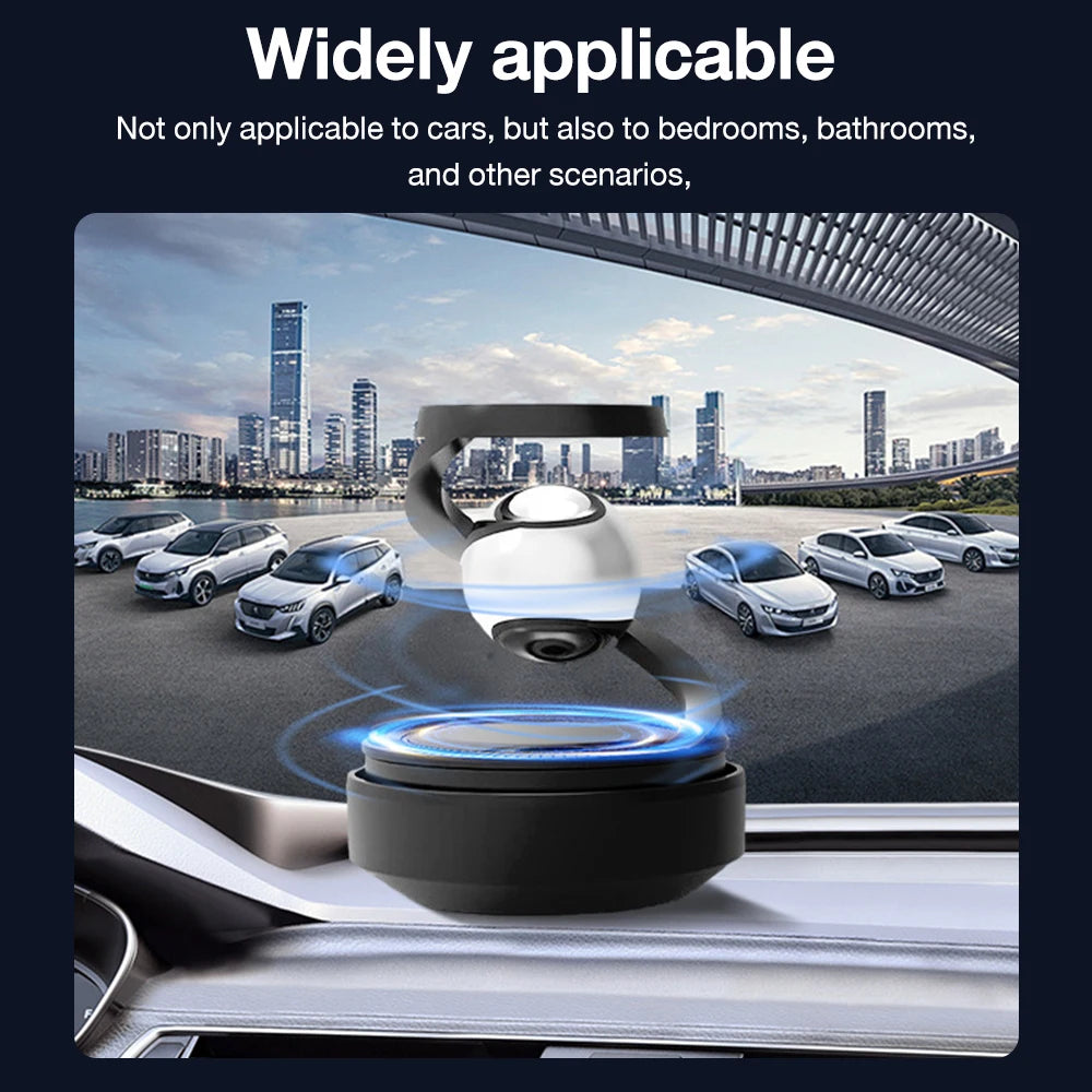 Ambientador solar para carro, rotação automática, painel, fragrância, perfume duradouro, novos suprimentos para carro