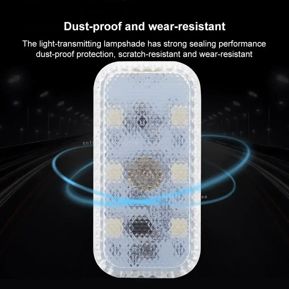 Sensor de toque do carro led luz ambiente interior do carro lâmpada leitura teto sem fio usb recarregável atmosfera luz