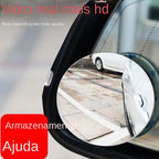 Espelho retrovisor ajustável do ponto cego do carro, ângulo largo, 360 graus, pequeno, redondo, auxiliar, espelho convexo, reverso