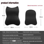 Almofada de assento de encosto de cabeça de carro respirável travesseiro de espuma de memória apoio de cabeça descanso de pescoço para carros travesseiros de viagem encosto de espuma de memória 3d
