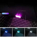 Sensor de toque do carro led luz ambiente interior do carro lâmpada leitura teto sem fio usb recarregável atmosfera luz