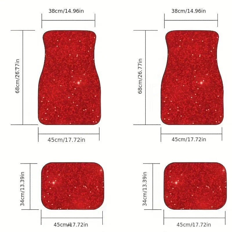 4 pçs tapetes do carro padrão boêmio europeu étnico auto tapete de borracha universal acessórios interiores para assentos dianteiros e traseiros