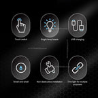 Sensor de toque do carro led luz ambiente interior do carro lâmpada leitura teto sem fio usb recarregável atmosfera luz