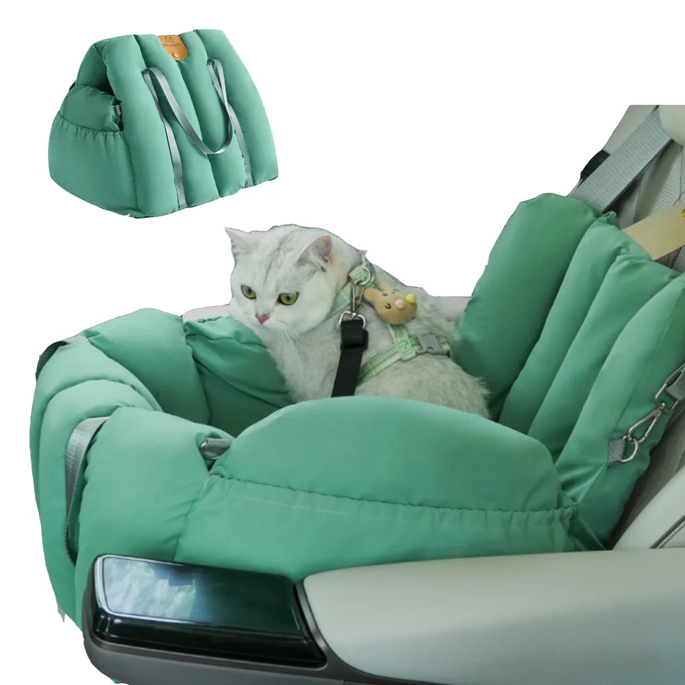 2 em 1 viagem para animais de estimação com assento de carro para cachorro segurança de carro para filhote de cachorro gato-bolsas de viagem portáteis para gatos, portadores e bolsas duráveis para gatos