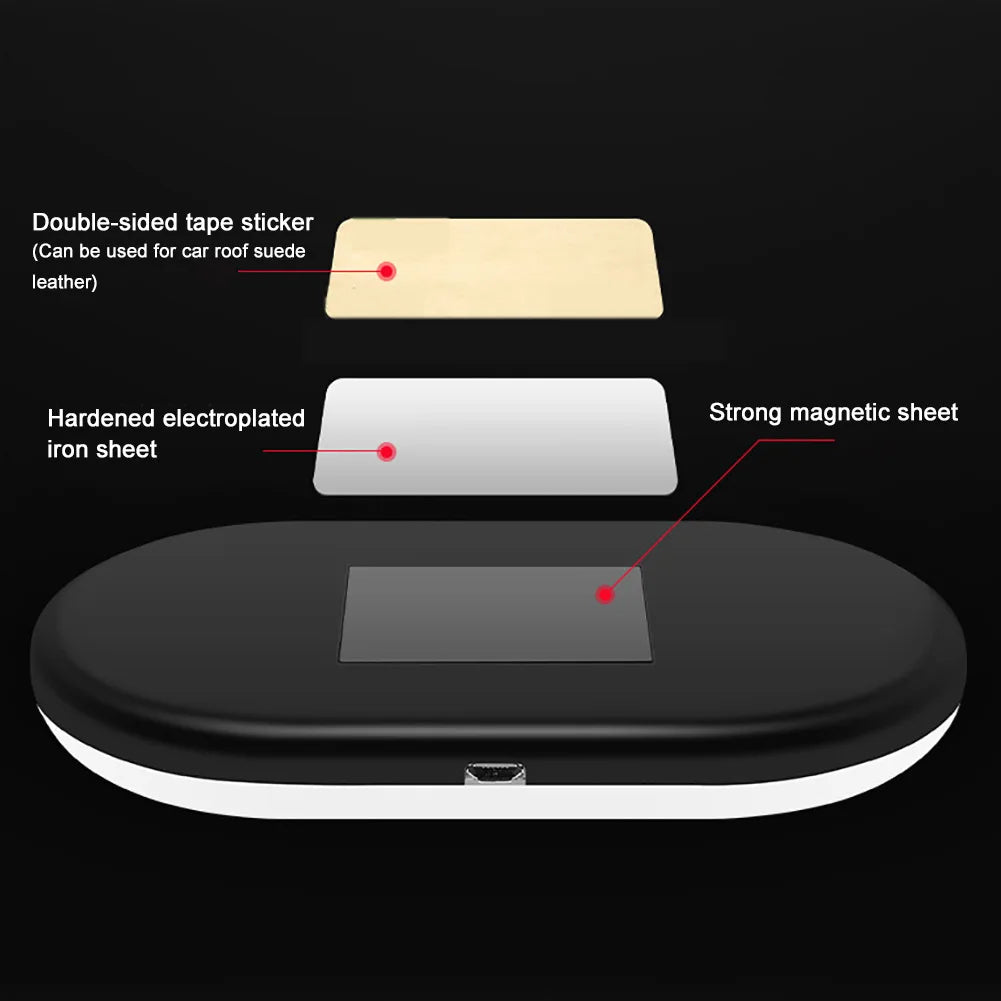 Luz do telhado do carro iluminação interior teto magnético atmosfera luz de leitura armário quarto iluminação carregamento usb sem fio