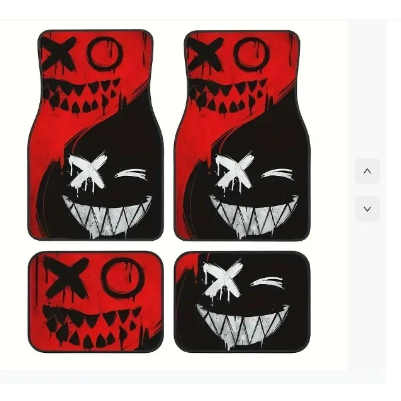 Tapetes universais para todas as estações, 4 unidades, fibra de poliéster, com base antiderrapante, fácil de limpar, acessórios interiores do carro