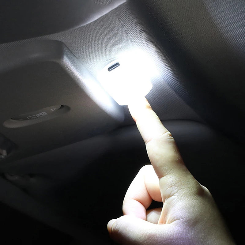Carro led luzes de toque sem fio luz interior magnética luz da porta automática telhado lâmpada leitura usb recarregável 5v