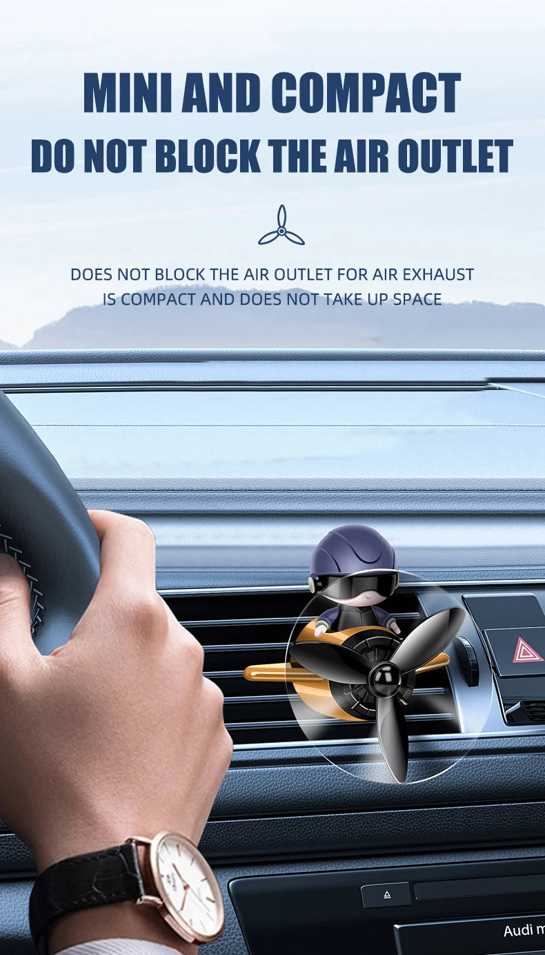 Ambientador de ar do carro perfume difusor piloto solar rotação automática aromaterapia saída ar fragrância auto interior suprimentos