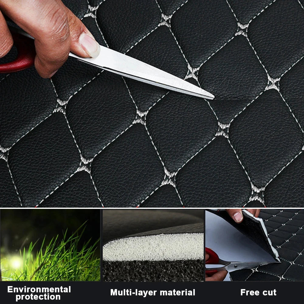 4 pçs universal de couro tapetes do carro 5 lugares antiderrapante forros acessórios interiores capa de tapete do carro