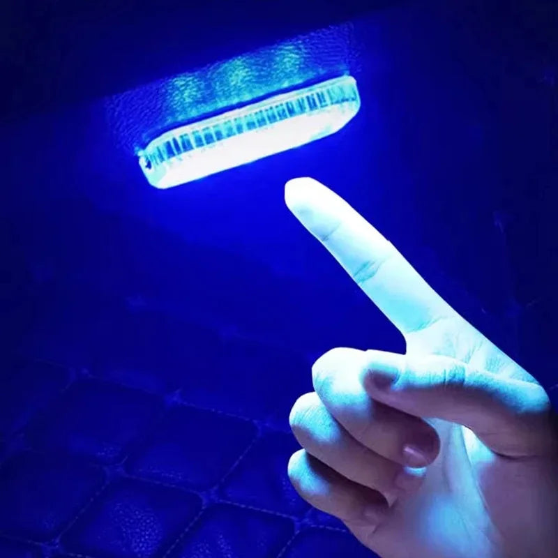 LED toque luz mini carro sem fio iluminação interior, teto teto leitura luz, pasta estável USB carregamento carro ferramentas