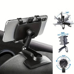 Suporte de telefone universal pour tableau de bord de voiture 360 °     Suporte de voiture para Smartphone giratório, para iPhone,