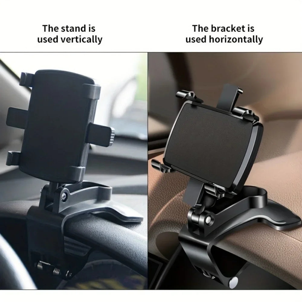 Suporte de telefone universal pour tableau de bord de voiture 360 °     Suporte de voiture para Smartphone giratório, para iPhone,