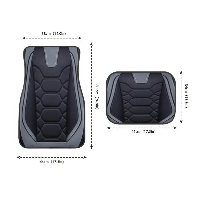 4 pçs tapetes do carro universal à prova dwaterproof água frente traseira conjunto completo tapetes de automóveis resistente ao desgaste e à sujeira couro auto tapete