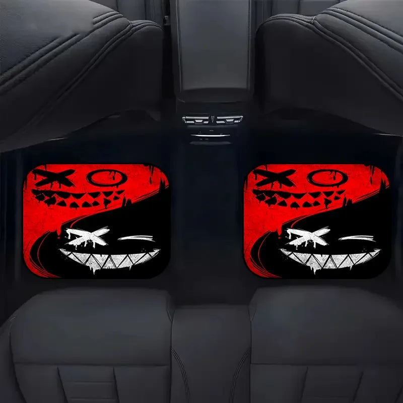 Tapetes universais para todas as estações, 4 unidades, fibra de poliéster, com base antiderrapante, fácil de limpar, acessórios interiores do carro