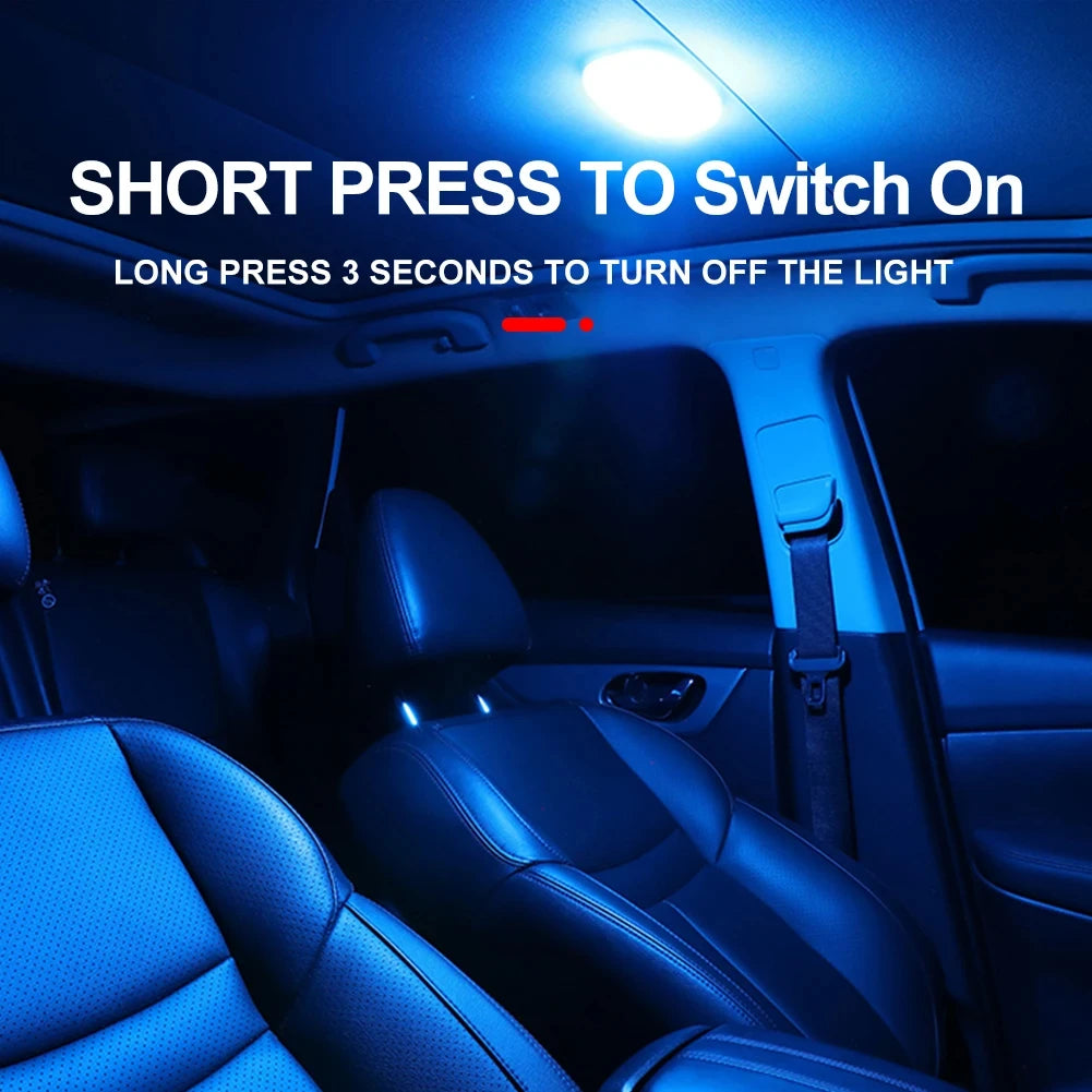 Carro led luzes de toque sem fio luz interior magnética luz da porta automática telhado lâmpada leitura usb recarregável 5v