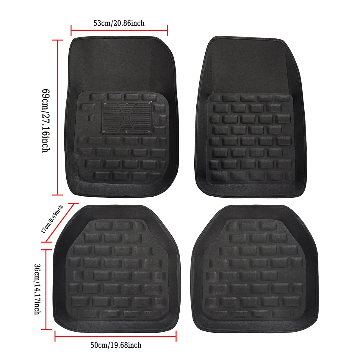 4 pçs universal preto auto tapetes pé carpetes estilo do carro para espanador premium conjunto completo tapete acessórios do carro