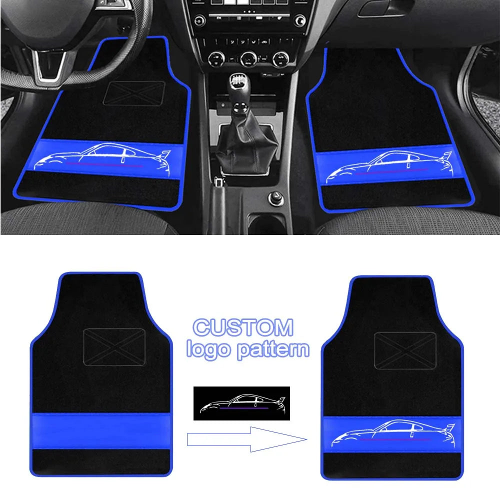 Tapetes de carro universal imagem personalizada 4 peças tapete automotivo acessórios interiores tapetes de carro