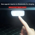 LED toque luz mini carro sem fio iluminação interior, teto teto leitura luz, pasta estável USB carregamento carro ferramentas