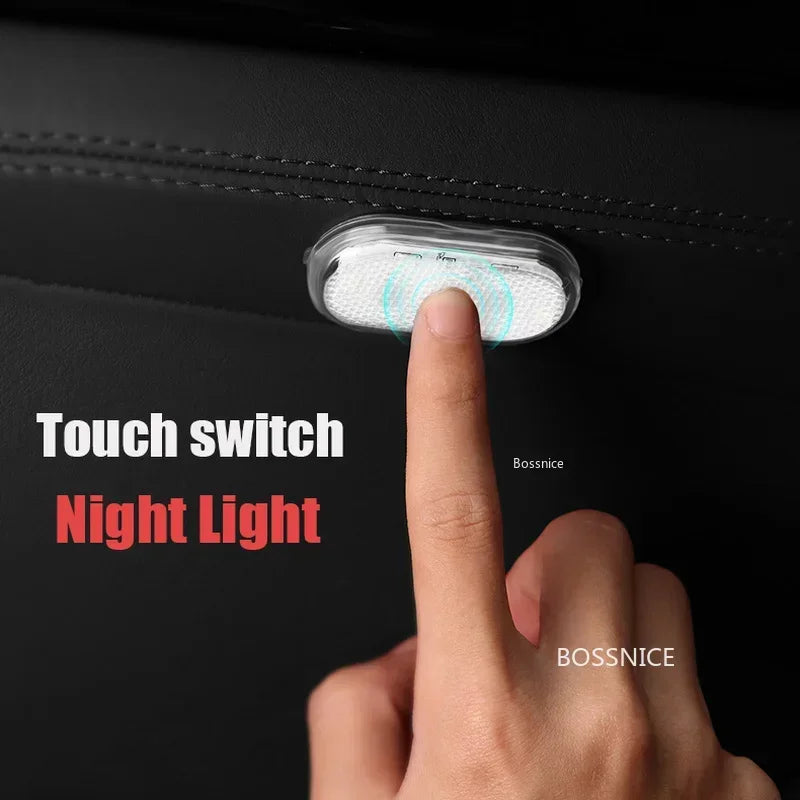 Carro led luz de toque sem fio interior do carro luz leitura teto usb recarregável carro mini alto brilho pequena luz da noite