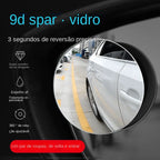 Espelho retrovisor ajustável do ponto cego do carro, ângulo largo, 360 graus, pequeno, redondo, auxiliar, espelho convexo, reverso