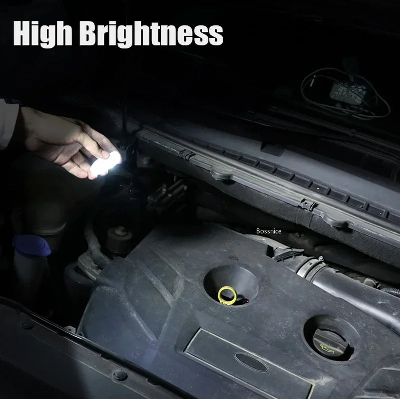 Carro led luz de toque sem fio interior do carro luz leitura teto usb recarregável carro mini alto brilho pequena luz da noite