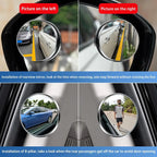 Car Blind Spot Spots Espelhos Convexos, de alta definição Car Rear View Espelhos, Blindspot, Fish Eye Shapes, 2pcs
