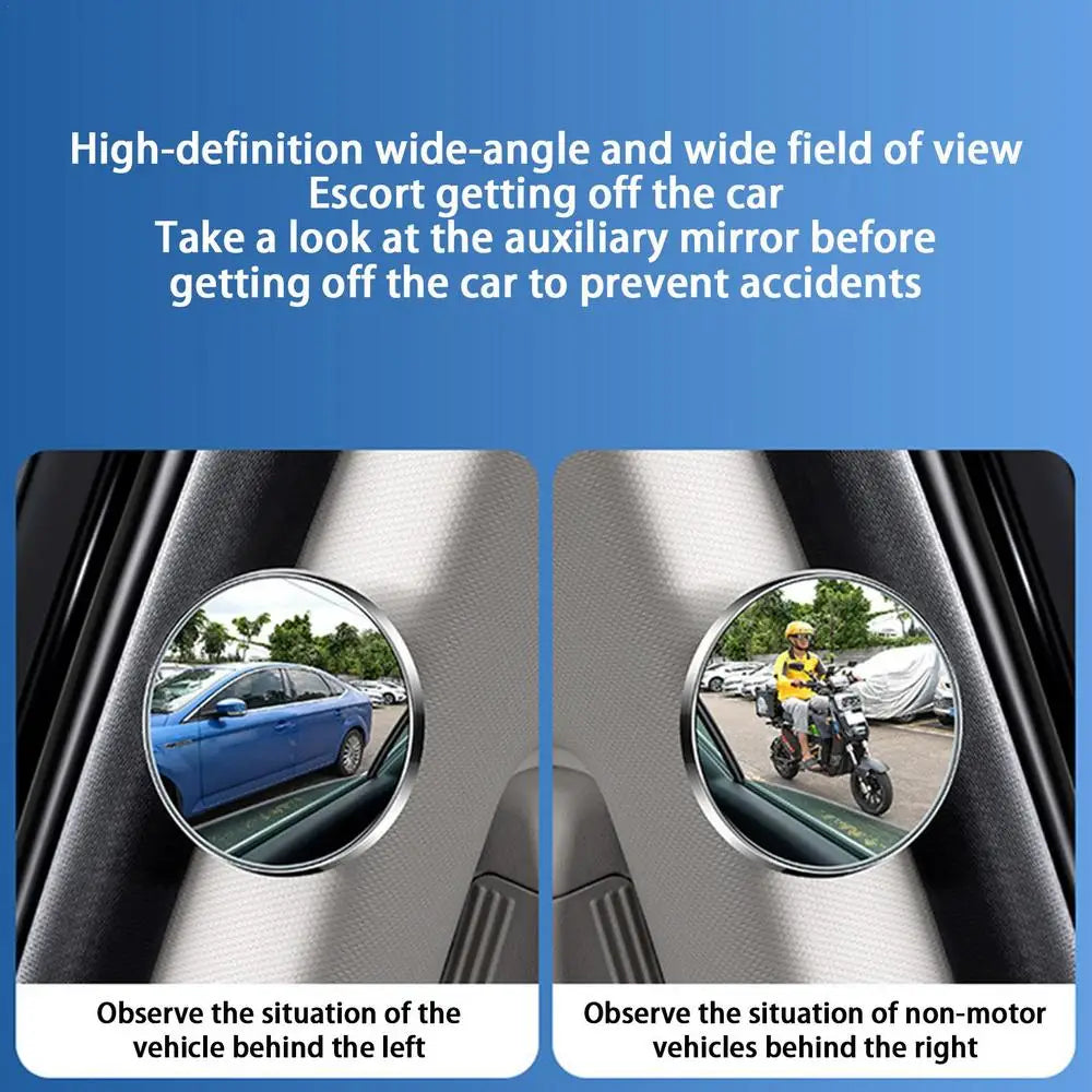 Car Blind Spot Spots Espelhos Convexos, de alta definição Car Rear View Espelhos, Blindspot, Fish Eye Shapes, 2pcs