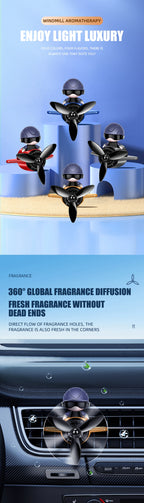 Ambientador de ar do carro perfume difusor piloto solar rotação automática aromaterapia saída ar fragrância auto interior suprimentos