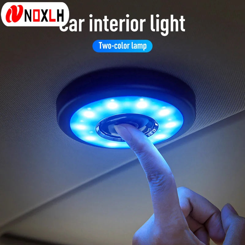 Led toque luz sem fio iluminação interior do carro auto telhado lâmpada de leitura para porta pé tronco caixa armazenamento carregamento usb