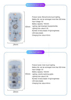 Sensor de toque do carro led luz ambiente interior do carro lâmpada leitura teto sem fio usb recarregável atmosfera luz