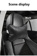 Travesseiro de encosto de cabeça de carro de malha respirável, suporte lateral universal, almofada de pescoço com capa de couro pu para alívio da dor na cabeça, conforto da unidade