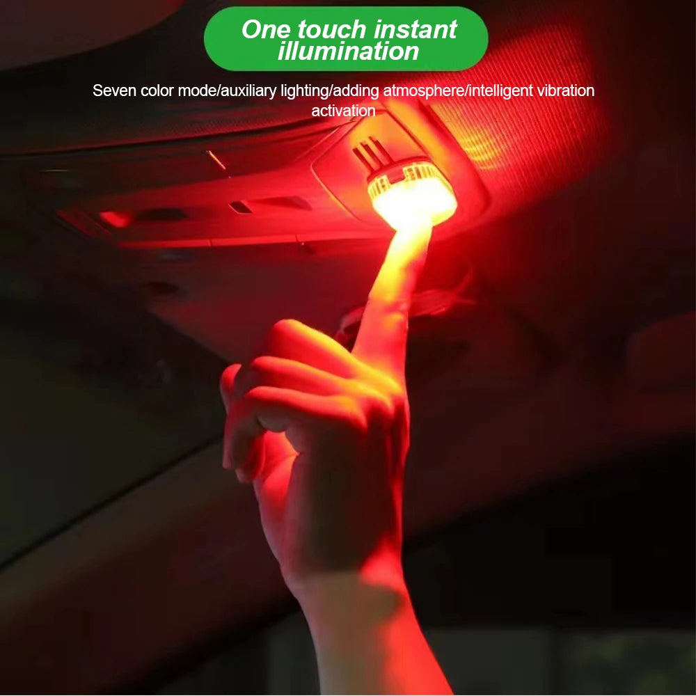 Multi cor luz do carro sem fio led toque luz telhado sensor de leitura lâmpada mini luz carregamento usb acessórios interiores automóveis