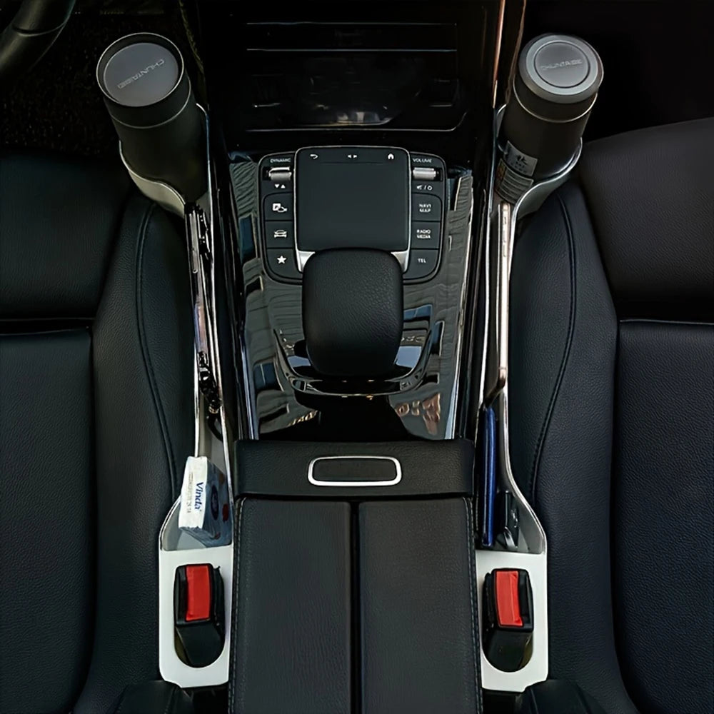 Organizador de suporte de copo de carro de 2 unidades - Caixa de armazenamento multifuncional para assentos dianteiros e traseiros