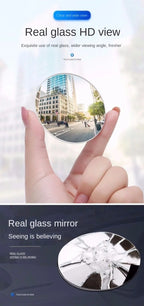 Espelho retrovisor ajustável do ponto cego do carro, ângulo largo, 360 graus, pequeno, redondo, auxiliar, espelho convexo, reverso