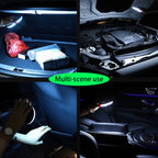 Luz do telhado do carro iluminação interior teto magnético atmosfera luz de leitura armário quarto iluminação carregamento usb sem fio